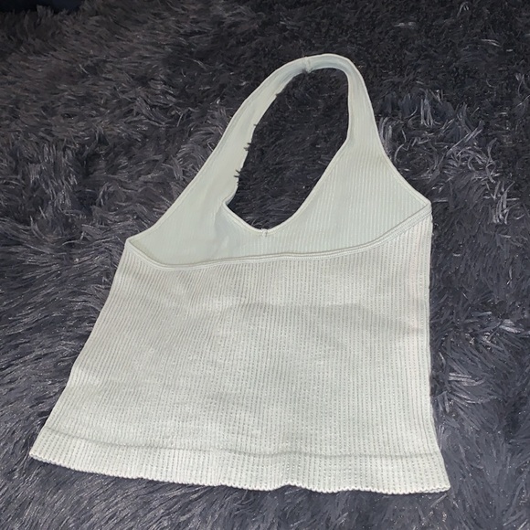 Pastel green cropped halter top size medium! - Picture 2 of 2
